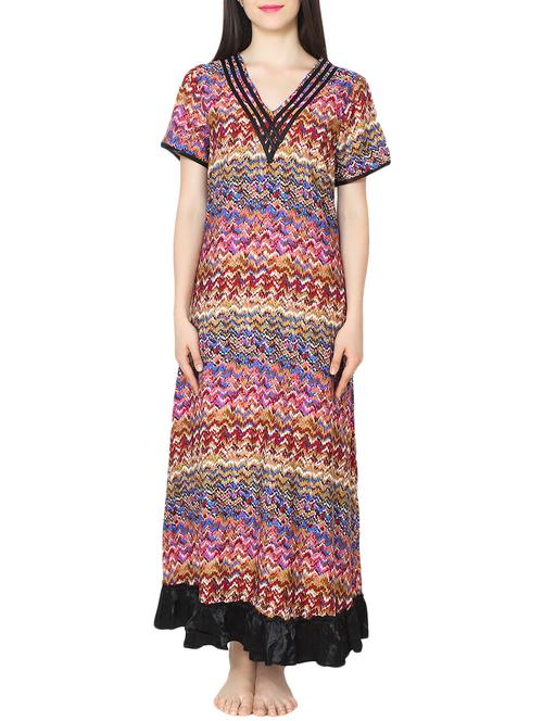 multi colored crepe gown - 14089507 - Very Small Image - 1
