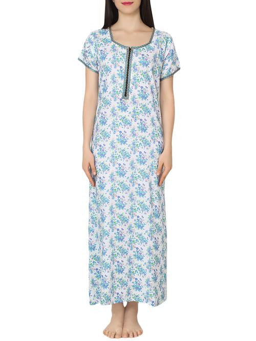 light blue viscose gown - 14089509 - Very Small Image - 1
