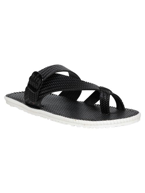 black leatherette slip on slipper - 14091071 - Very Small Image - 1