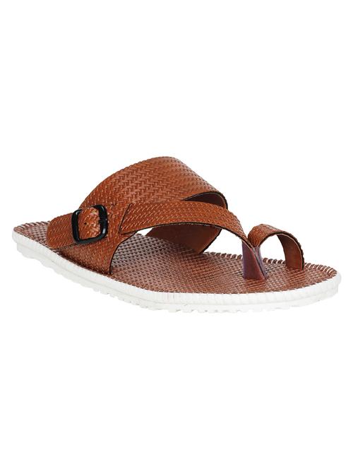 tan leatherette slip on slipper - 14091072 - Very Small Image - 1