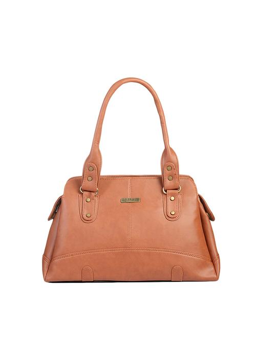 tan leatherette handbag - 14093057 - Very Small Image - 1