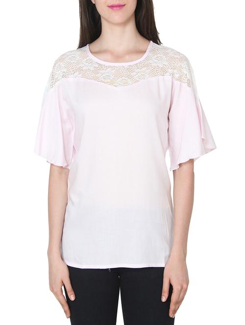 light pink viscose top - 14093187 - Very Small Image - 1