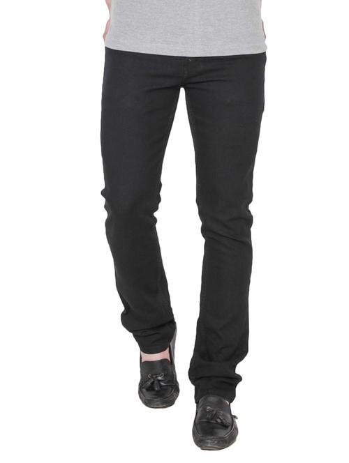 black cotton blend plain jeans - 14093722 - Very Small Image - 1