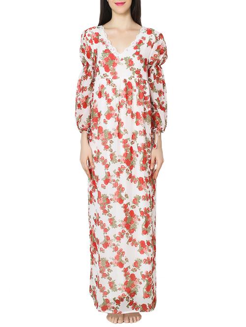 multi colored georgette gown - 14094196 - Very Small Image - 1