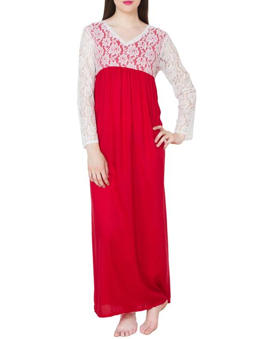 red silk blend gown - 14094217 - Very Small Image - 1