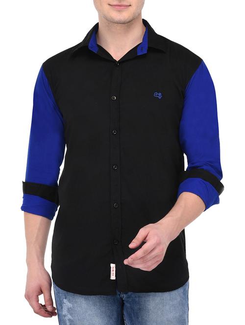 black cotton casual shirt - 14094257 - Very Small Image - 1