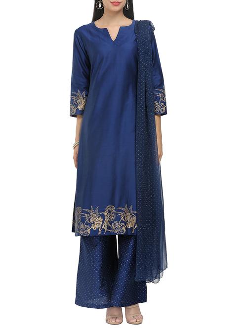 straight block print kurta - 14094399 - Very Small Image - 1