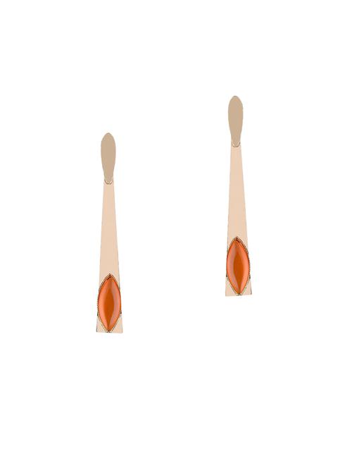 orange metal drop earrings - 14095171 - Very Small Image - 1