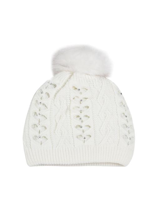 white knitted winter cap - 14095355 - Very Small Image - 1