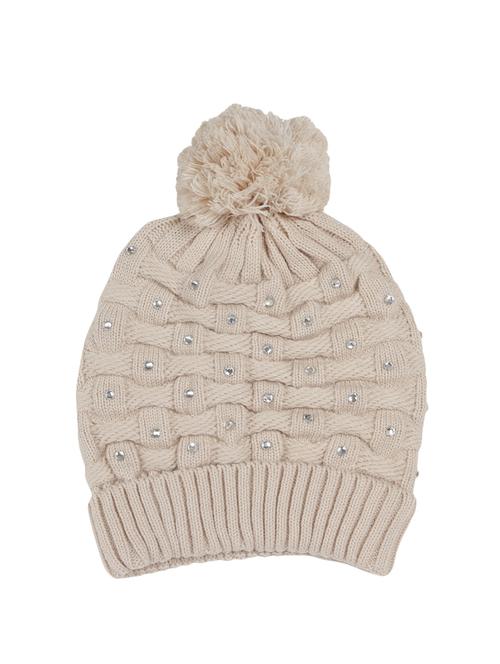 beige knitted winter cap - 14095363 - Very Small Image - 1