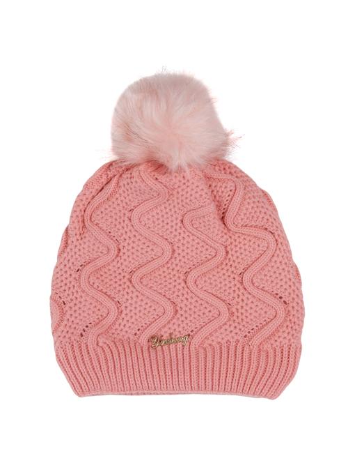 pink knitted winter cap - 14095366 - Very Small Image - 1