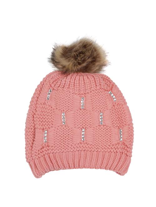 pink knitted winter cap - 14095370 - Very Small Image - 1