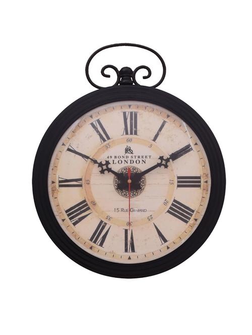 classic iron wall clock by home sparkle - 14097004 - Very Small Image - 1