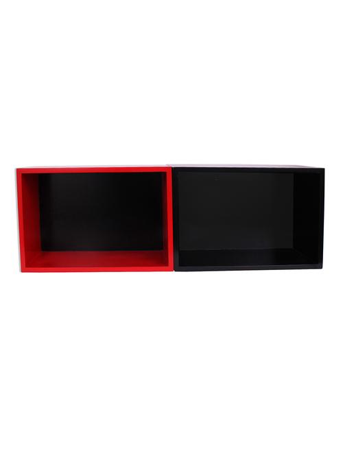 engineered wood 2 cubes wall shelf by home sparkle - 14097149 - Very Small Image - 1