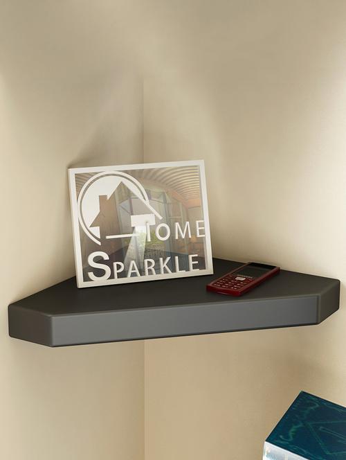 engineered wood corner wall shelf by home sparkle - 14097186 - Very Small Image - 1