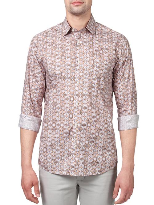 brown cotton casual shirt - 14099059 - Very Small Image - 1