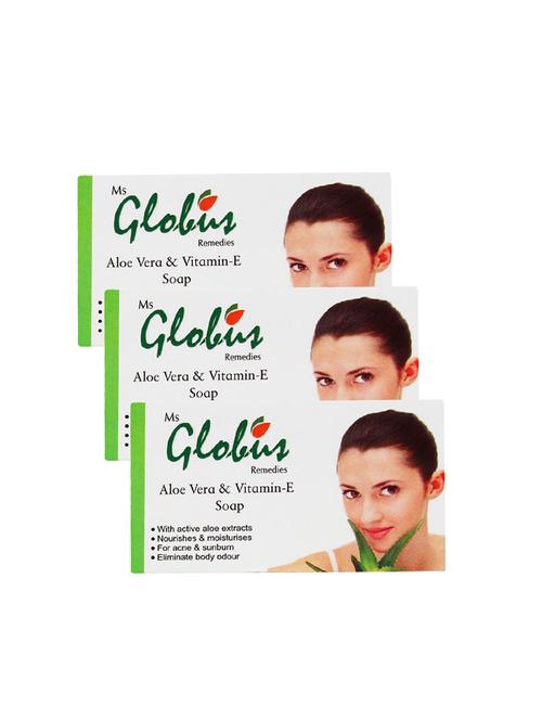globus aloe vera & vitamine-e & milk cream soap pack of 2 - 14100174 - Very Small Image - 1