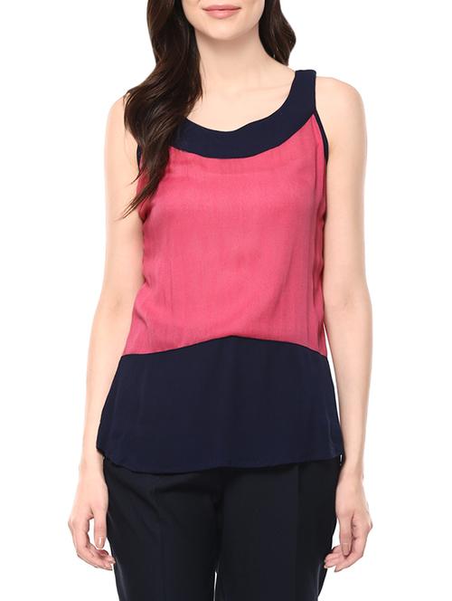 pink rayon regular top - 14100585 - Very Small Image - 1