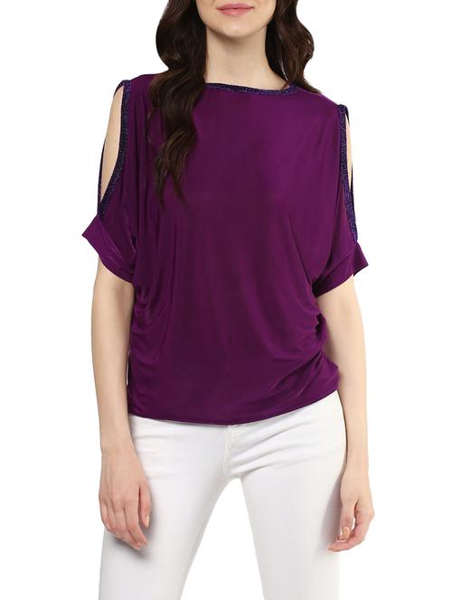 purple viscose regular top - 14100638 - Very Small Image - 1