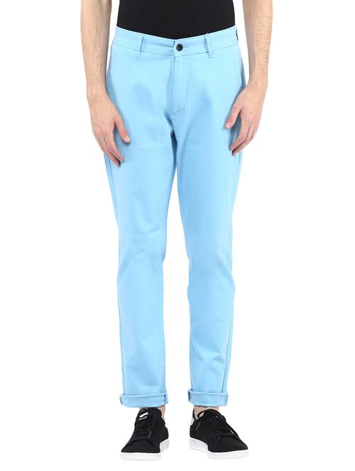 light blue cotton chinos - 14100933 - Very Small Image - 1