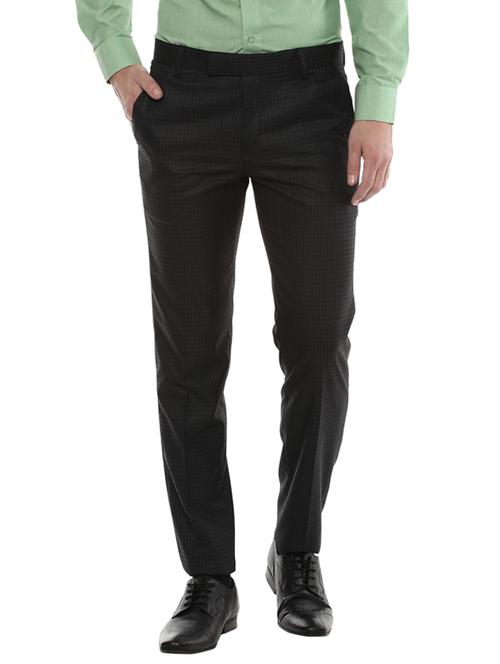 black polyester blend formal trouser - 14100950 - Very Small Image - 1
