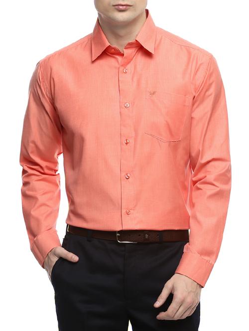 orange cotton casual shirt - 14100961 - Very Small Image - 1
