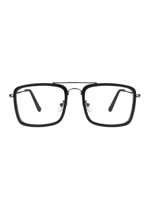 zyaden black rectangular unisex eyewear frame 377 - 14101970 - Very Small Image - 1