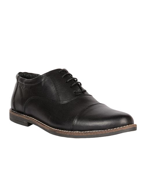black leather formal lace-up oxford - 14103967 - Very Small Image - 1
