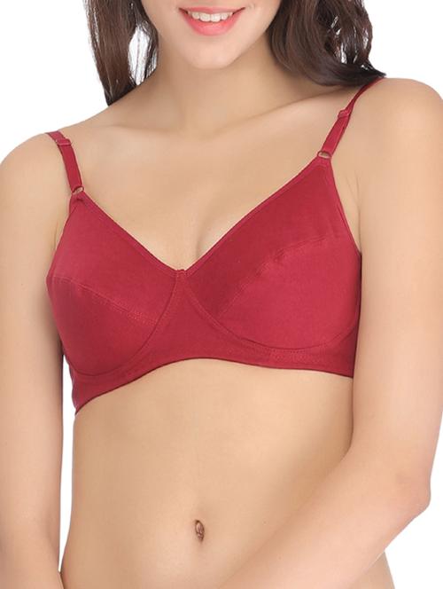 red cotton regular bra - 14105853 - Very Small Image - 1
