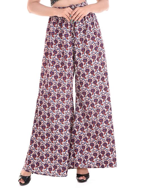 multicolored printed cotton palazzo - 14106594 - Very Small Image - 1