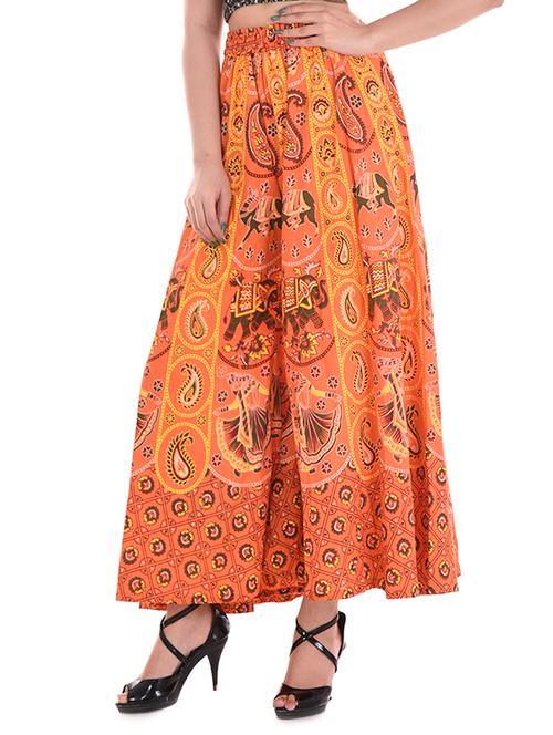 orange cotton palazzo - 14106603 - Very Small Image - 1