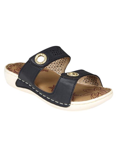 black leatherette slippers - 14107757 - Very Small Image - 1