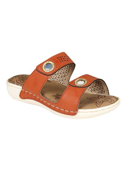 tan leatherette slippers - 14107758 - Very Small Image - 1