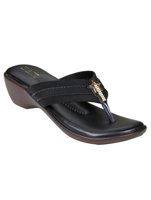 black leatherette slippers - 14107783 - Very Small Image - 1
