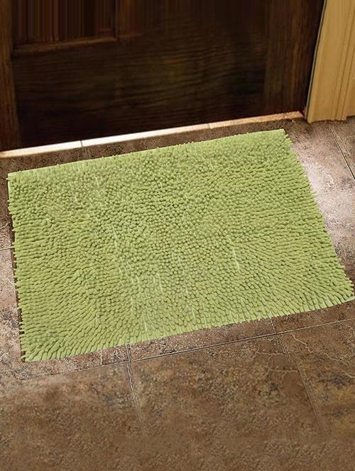 shaggy microfiber chenille bathmat, 1600 gsm (green) - 14109258 - Very Small Image - 1