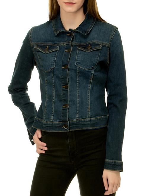 navy blue denim jacket - 14109736 - Very Small Image - 1