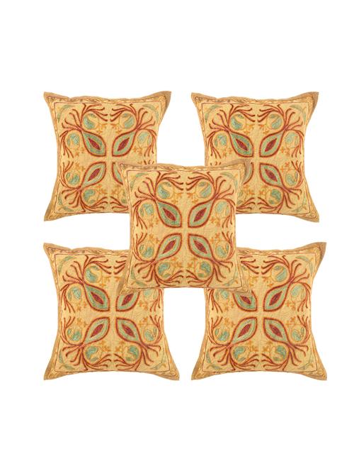 cotton traditional set of 5 cushion covers by rajrang - 14110397 - Very Small Image - 1