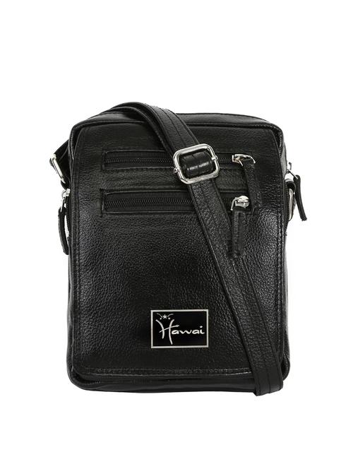 black leather messengerbag - 14116990 - Very Small Image - 1