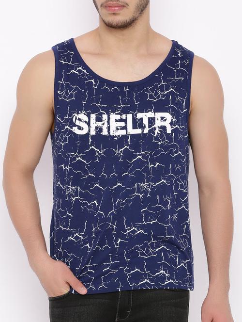 navy blue cotton vest - 14117598 - Very Small Image - 1