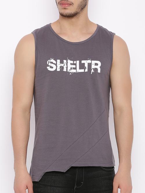 grey cotton vest - 14117599 - Very Small Image - 1