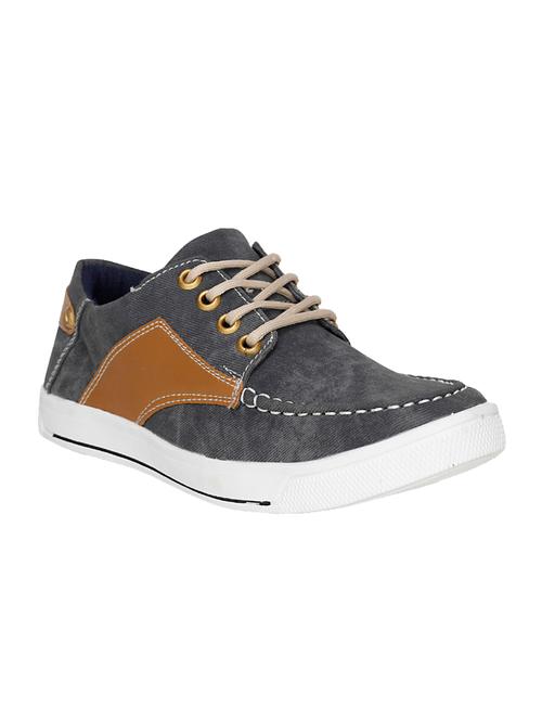grey denim lace up sneaker - 14117885 - Very Small Image - 1