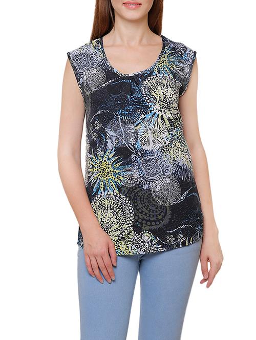 black printed crepe top - 14118426 - Very Small Image - 1
