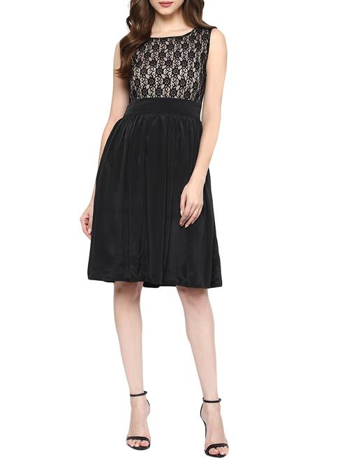 solid black crepe dress - 14119280 - Very Small Image - 1