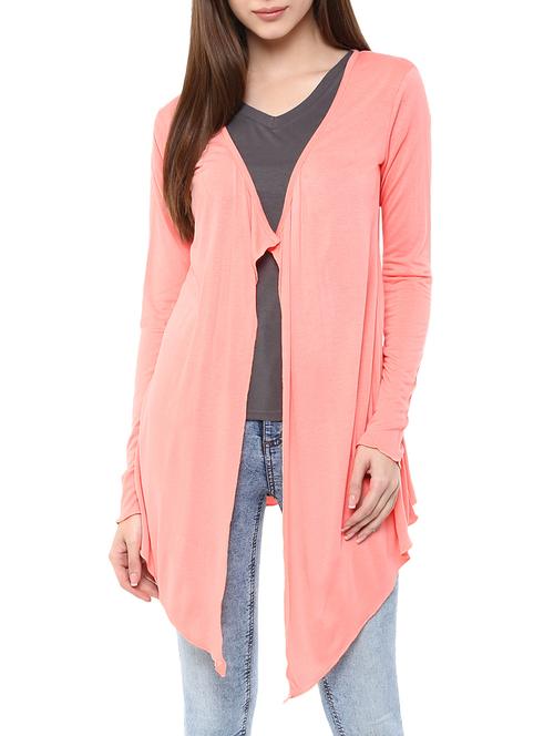 solid pink viscose shrug - 14119580 - Very Small Image - 1