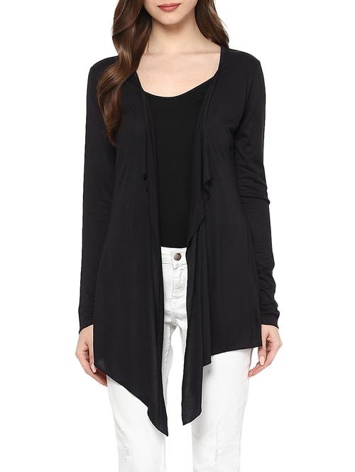 black viscose waterfall shrug - 14119588 - Very Small Image - 1