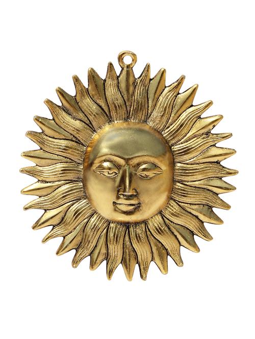 hanging in metal sun shaped golden finish by handicrafts paradise - 14120208 - Very Small Image - 1