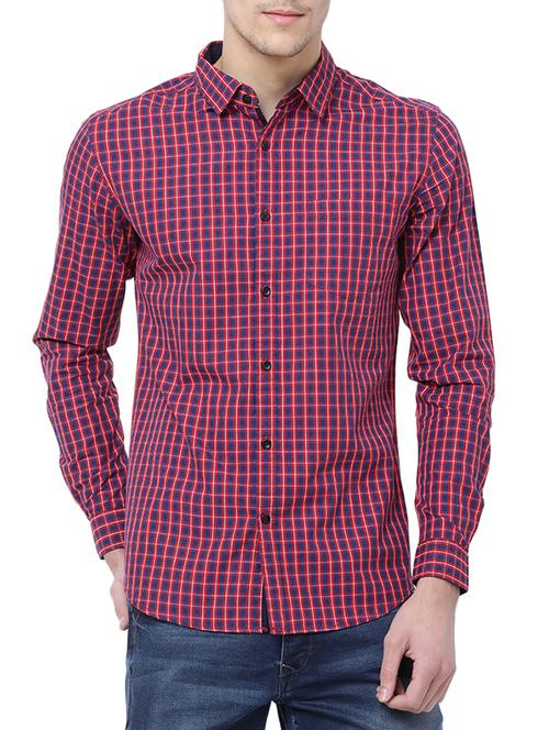 red cotton casual shirt - 14121271 - Very Small Image - 1