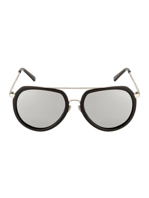 ted smith unisex aviator sunglasses (ts-17007s_blk-sil) - 14123161 - Very Small Image - 1