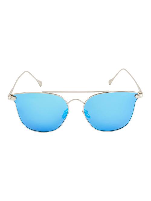 ted smith unisex aviator sunglasses (ts-17113s_sil-blu) - 14123167 - Very Small Image - 1