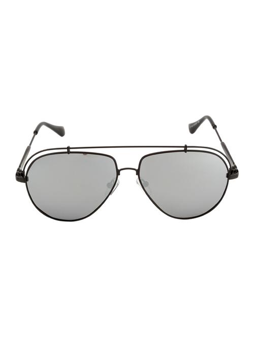 ted smith unisex aviator sunglasses (ts-17116s_blk-sil) - 14123168 - Very Small Image - 1